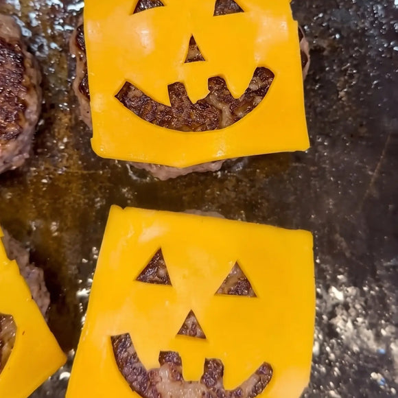 Thumbnail for article: Stuffed Jack-O'-Lantern Burgers