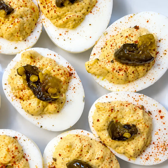 Thumbnail for article: Smoked Deviled Eggs with Stay Hot & White Sauce