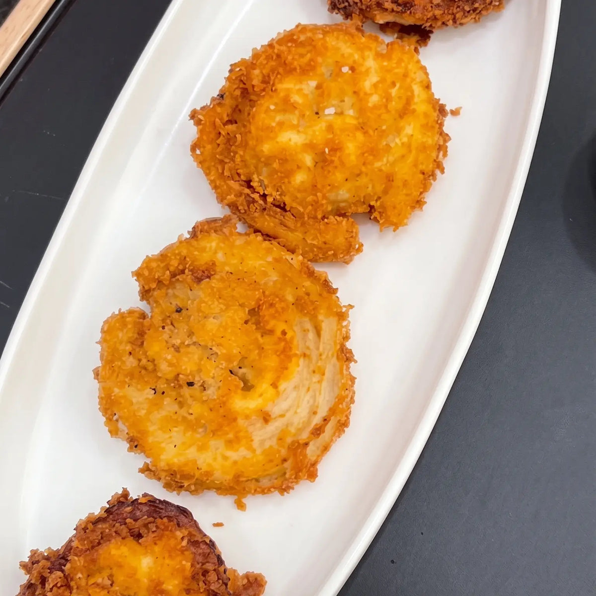 Whomp! Stuffed Mac and Cheese Onion Rings